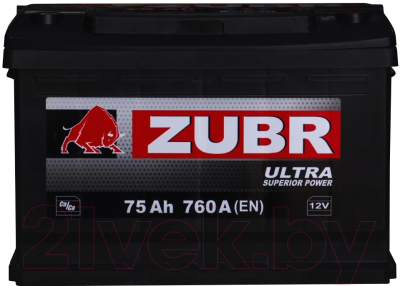 Автомобильный аккумулятор Zubr Ultra New R+ (75 А/ч)