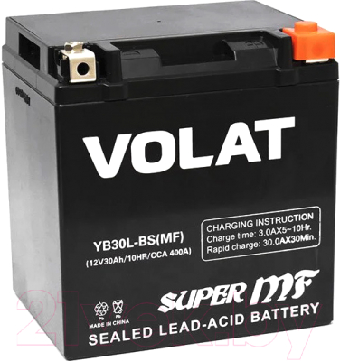 Мотоаккумулятор VOLAT YB30LB-S MF R+ (30 А/ч)