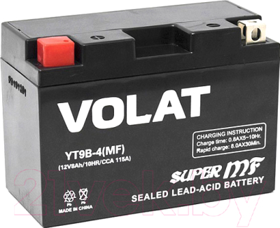 Мотоаккумулятор VOLAT YT9B-4 MF L+ (8 А/ч)