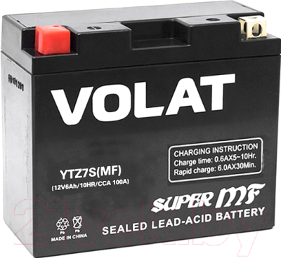Мотоаккумулятор VOLAT YTZ7S MF L+ (6 А/ч)
