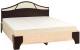 Двуспальная кровать SV-мебель Спальня Лагуна 5 160x200 (дуб венге/дуб млечный) - 