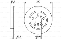 Тормозной диск Bosch 0986479D17 - 