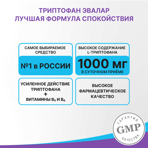 L-триптофан Эвалар Формула Спокойствия (15 капсул)