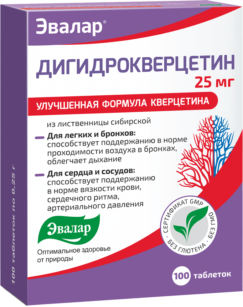 Пищевая добавка Эвалар Дигидрокверцетин (100 таблеток)