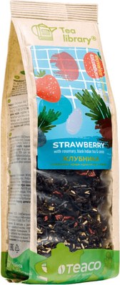 Чай листовой Teaco Клубника с розмарином и шишками (100г) - 