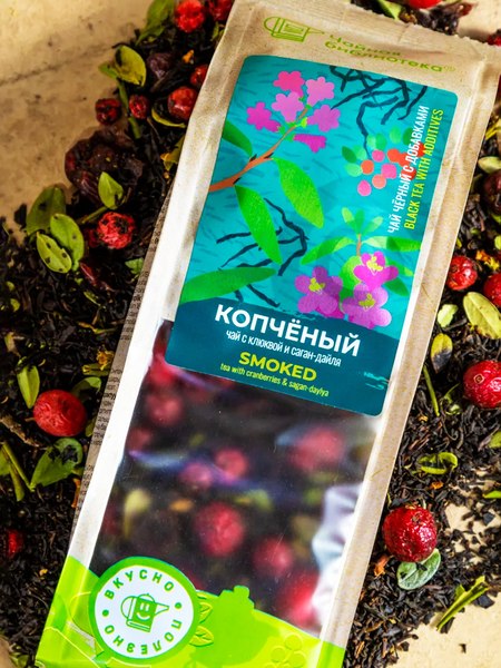 Чай листовой Teaco Копченый с клюквой и саган-дайля (100г)