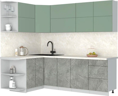 

Кухонный гарнитур, Мила Матте 1.5x2.4 А