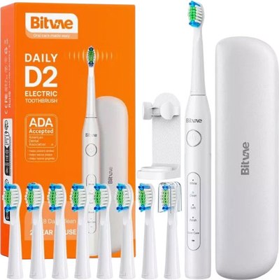 

Ультразвуковая зубная щетка, BV D2 Daily Toothbrush+8 насадок+чехол+крышка+щеткодержатель