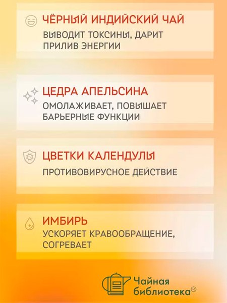 Чай листовой Teaco Апельсин с черным индийским чаем (100г)