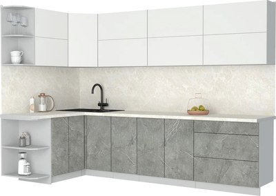 

Кухонный гарнитур, Мила Матте 1.5x3.0 А