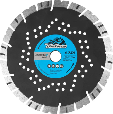 Отрезной диск алмазный Diaforce V-Cutter 230x22.23x14x2.7мм / 505230V -