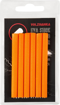 Комплект оснастки для приманки Волжанка Зиг Риг Eva Stick for Zig Aligner 6x70мм / EVAVESZA-OR (6шт, оранжевый) -