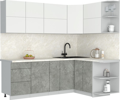 

Кухонный гарнитур, Мила Матте 1.5x2.3 А PR