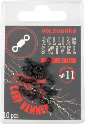 Вертлюг рыболовный Волжанка Rolling Swivel / SVRS-11 (10шт) -