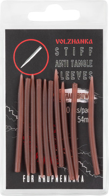 Конус для клипсы рыболовной Волжанка Semi Stiff Anti Tangle Sleeves 54мм / CVSSATS54-BR (10шт) -