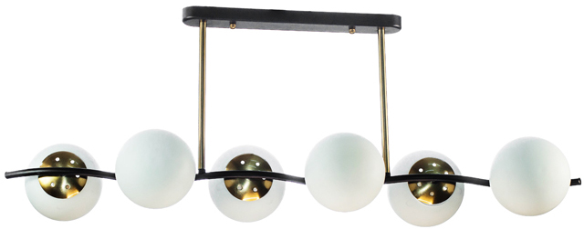 Люстра Aitin-Pro НПБ 02-6x60-101 / N36364/6 (черный/медь) — фото 1