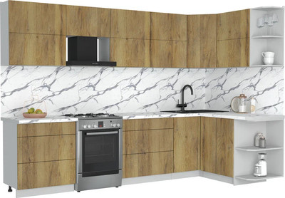 

Кухонный гарнитур, Мила Матте 1.5x3.1 Б PR