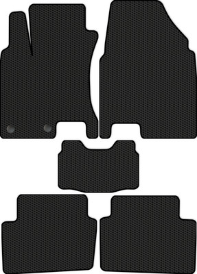 Комплект ковриков для авто Alicosta 0961_1 для Nissan Qashqai I SUV/J10 2006-2013 (EVA соты, черный) - 