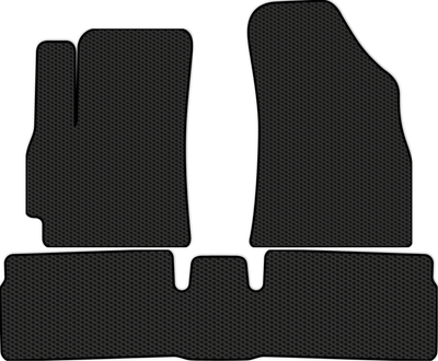 Комплект ковриков для авто Alicosta 2438_1 для Omoda C5 I SUV/Рестайлинг+задний ряд 2023-н.в. (EVA соты, черный) - 