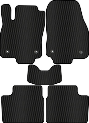 Комплект ковриков для авто Alicosta 0999_1 для Opel Astra III седан/L69 2006-2011 (EVA соты, черный) - 