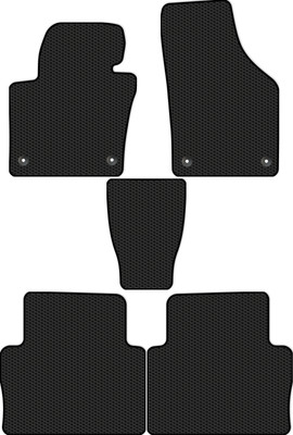 Комплект ковриков для авто Alicosta 2470_1 для SEAT Alhambra минивэн/7N 2010-2015 (EVA соты, черный) - 