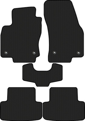Комплект ковриков для авто Alicosta 1548_1 для Skoda Karoq SUV/NU7 2017-н.в. (EVA соты, черный) - 