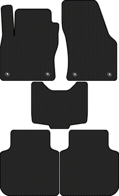 Комплект ковриков для авто Alicosta 1198_1 для Skoda Kodiaq I SUV 2016-н.в. (EVA соты, черный) - 