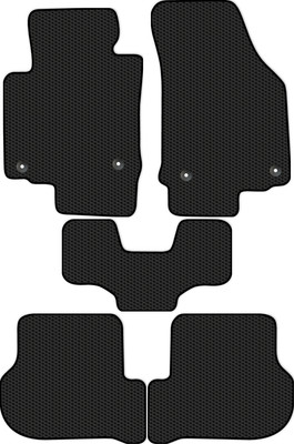Комплект ковриков для авто Alicosta 1203_1 для Skoda Octavia II универсал/лифтбек/A5 2004-2013 (EVA соты, черный) - 
