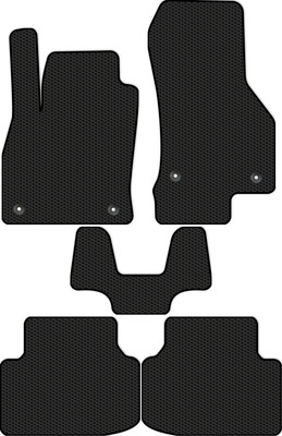 Комплект ковриков для авто Alicosta 2473_1 для Skoda Octavia III лифтбек/5E 2017-2020 (EVA соты, черный) - 