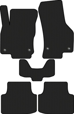 Комплект ковриков для авто Alicosta 2474_1 для Skoda Octavia IV лифтбек/A8 2019-н.в. (EVA соты, черный) - 