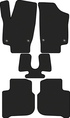 Комплект ковриков для авто Alicosta 2475_1 для Skoda Rapid II лифтбек 2020-н.в. (EVA соты, черный) - 