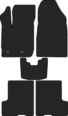 Комплект ковриков для авто Alicosta 2459_1 для Renault Duster II SUV/HM 2020-н.в. (EVA соты, черный) - 