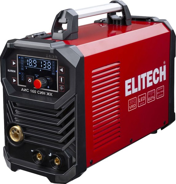 Инвертор сварочный Elitech АИС 160 СИН ЖК / 204748