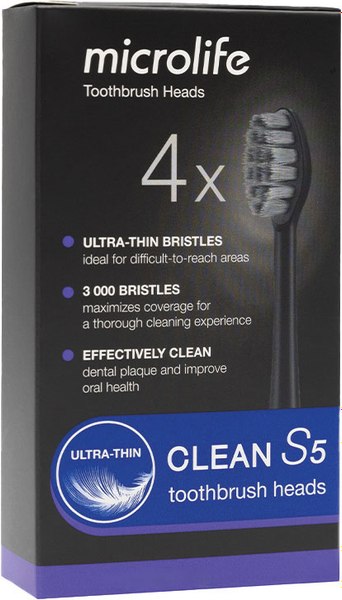 Набор насадок для зубной щетки Microlife Clean S5 (ультрамягкие)