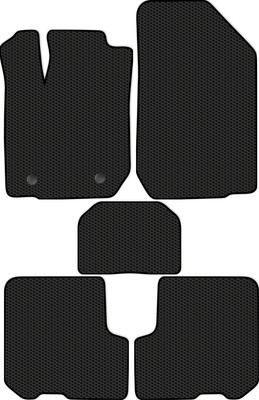 Комплект ковриков для авто Alicosta 1145_1 для Renault Logan II седан 2014-н.в. (EVA соты, черный) - 