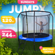 Батут Sundays JumpX 8FT (синий, с сеткой, с лестницей) - 