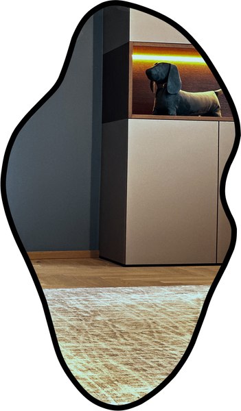 Зеркало Emze 45x77 / LED.UV.NF.45.77.CHE.SW.4K (черный с УФ-окантовкой и подсветкой)