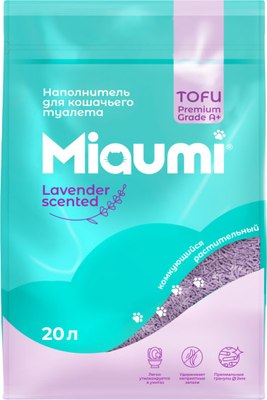 

Наполнитель для туалета, Tofu комкующийся с ароматом лаванды