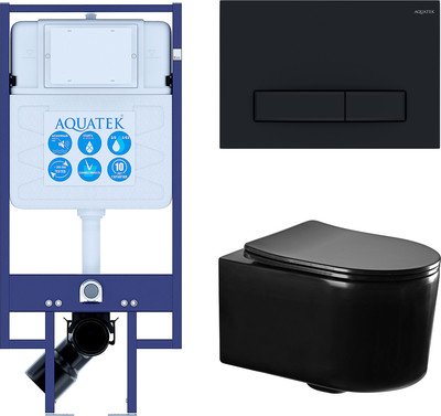 

Унитаз подвесной с инсталляцией, Миа INS-0000020 + KKI-0000002 + KDI-0000025 + AQ2004-MB