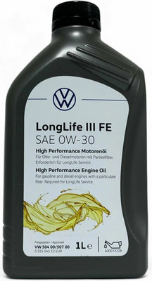 Моторное масло Volkswagen Original Longlife III FE 0W30 (1л) -