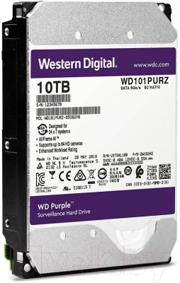 Жесткий диск Western Digital Purple 10TB WD101PURZ (SATA3-600)