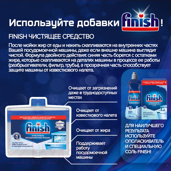 Чистящее средство для посудомоечной машины Finish Лимон (250мл) — фото 12