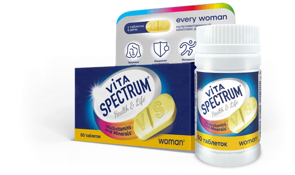 Витаминно-минеральный комплекс Vitaspectrum Для женщин (60шт)