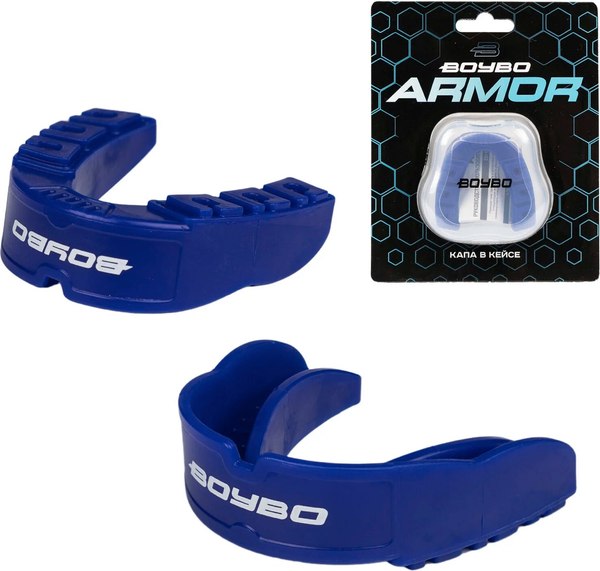 Боксерская капа BoyBo Armor MD255 Premium одночелюстная (синий)