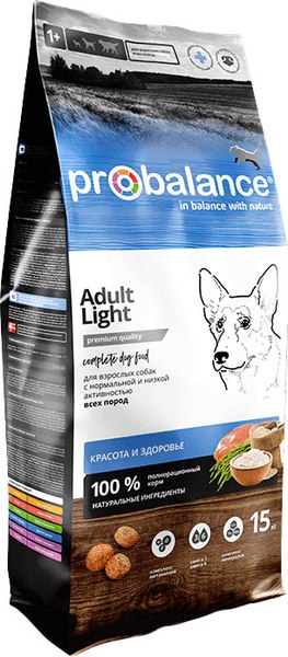 Сухой корм для собак ProBalance Adult Light Turkey