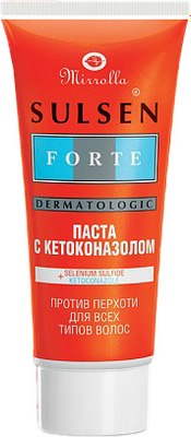Паста против перхоти для волос Mirrolla Сульсен Форте с кетоконазолом 2024 (75мл) - 