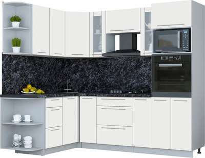 

Кухонный гарнитур, Мила Пластик 1.68x2.4 LV