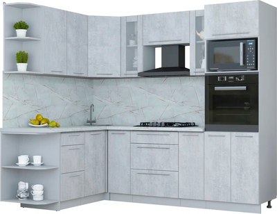 

Кухонный гарнитур, Мила Пластик 1.68x2.4 LV