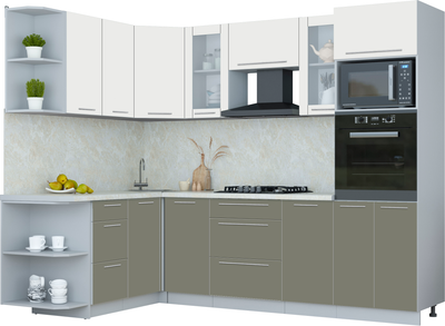 

Кухонный гарнитур, Мила Пластик 1.68x2.6 LV
