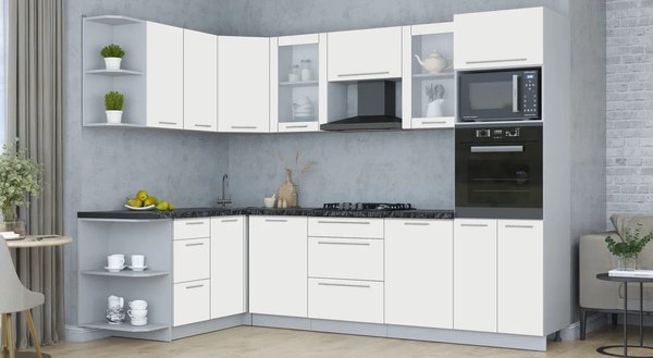 Купить Кухонный гарнитур Интерлиния Мила Пластик 1.68x2.8 LV в Бобруйске